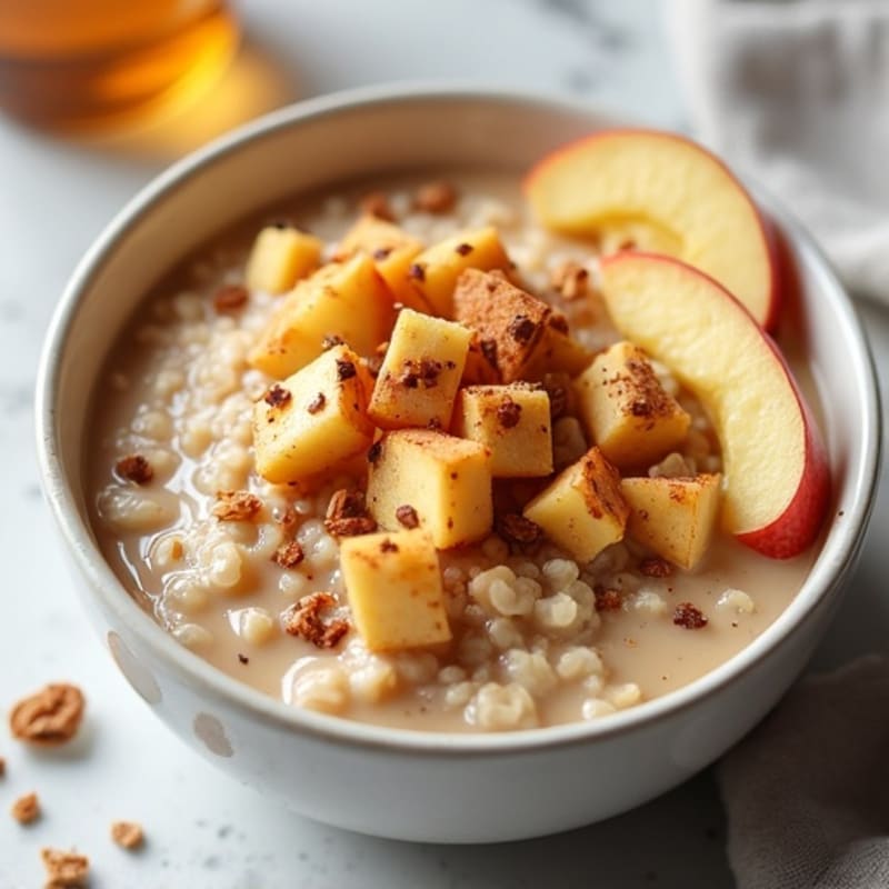 Warm Cinnamon Apple Protein Oats