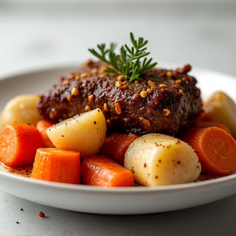 Slow-Cooked Spiced Lamb with Tender Root Vegetables