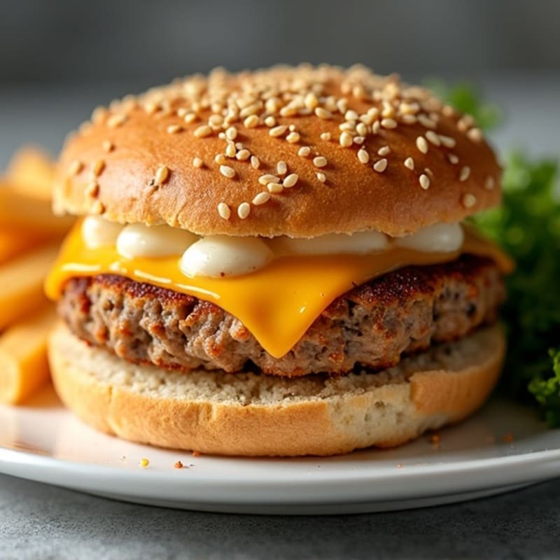 Crispy Baked Mozzarella-Stuffed Turkey Burger