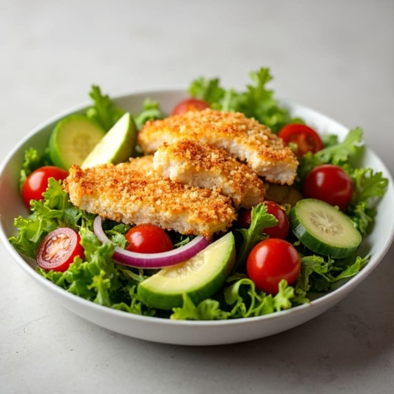Crispy Chicken Fresh Chopped Salad with Creamy Avocado