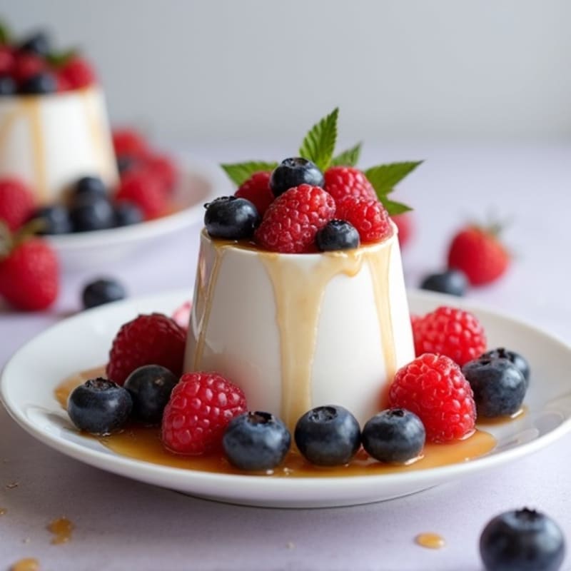 Silky Greek Yogurt Protein Mousse with Mixed Berries