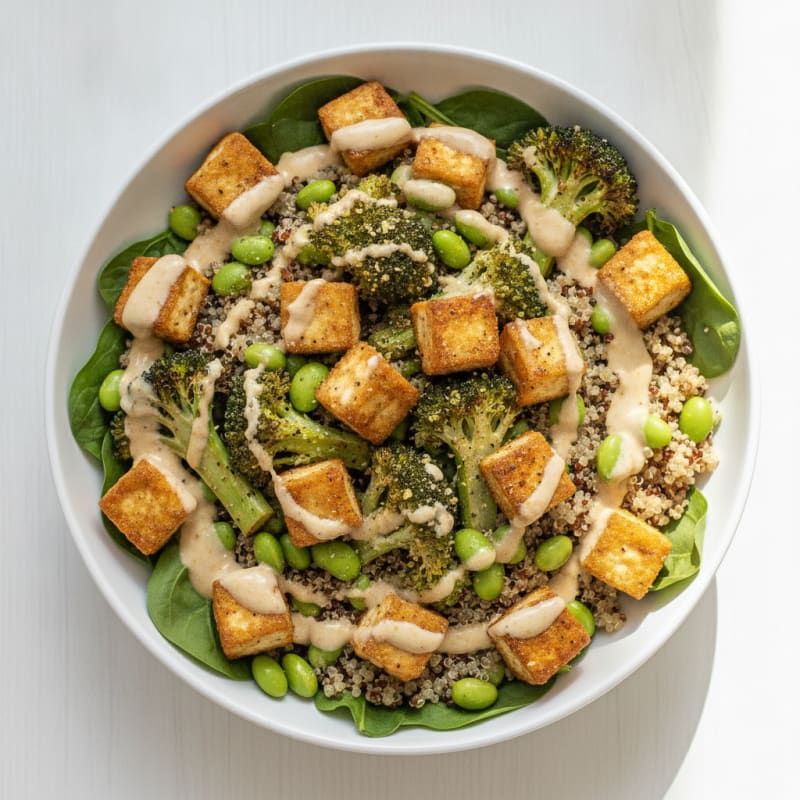 Roasted Vegetable Buddha Bowl with Tahini