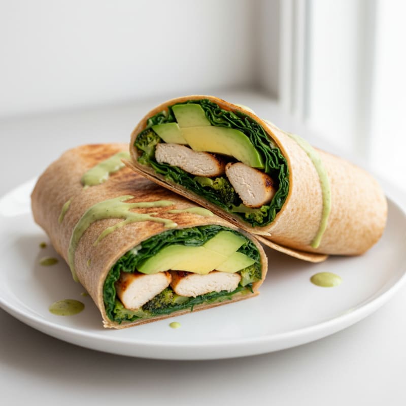 Grilled Chicken and Spinach Protein Wrap