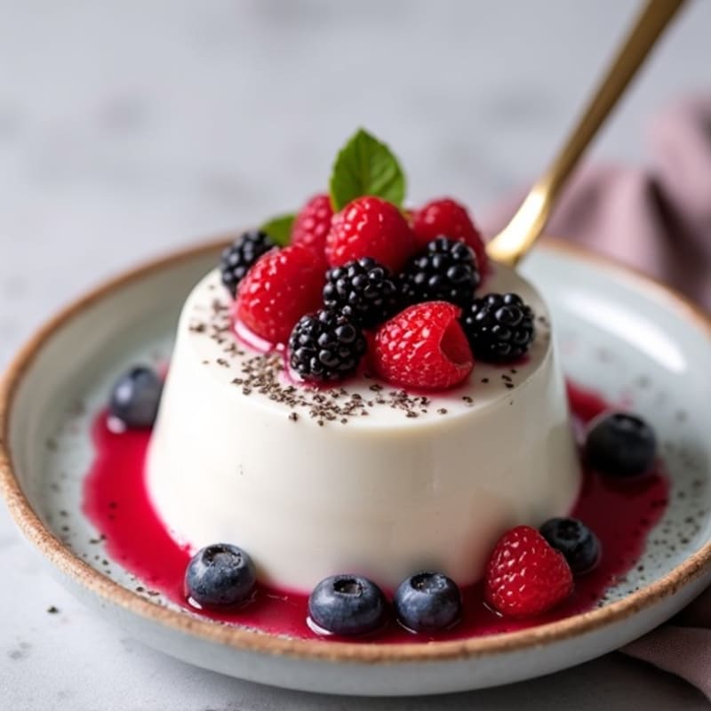 Silky Greek Yogurt Protein Mousse with Mixed Berries