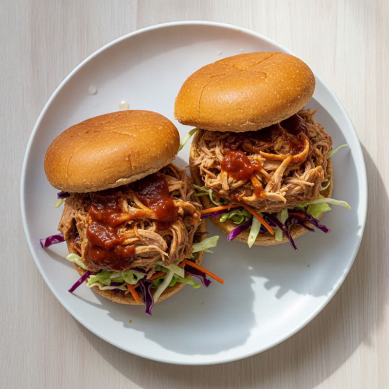 Slow-Cooked BBQ Pulled Pork Sandwiches