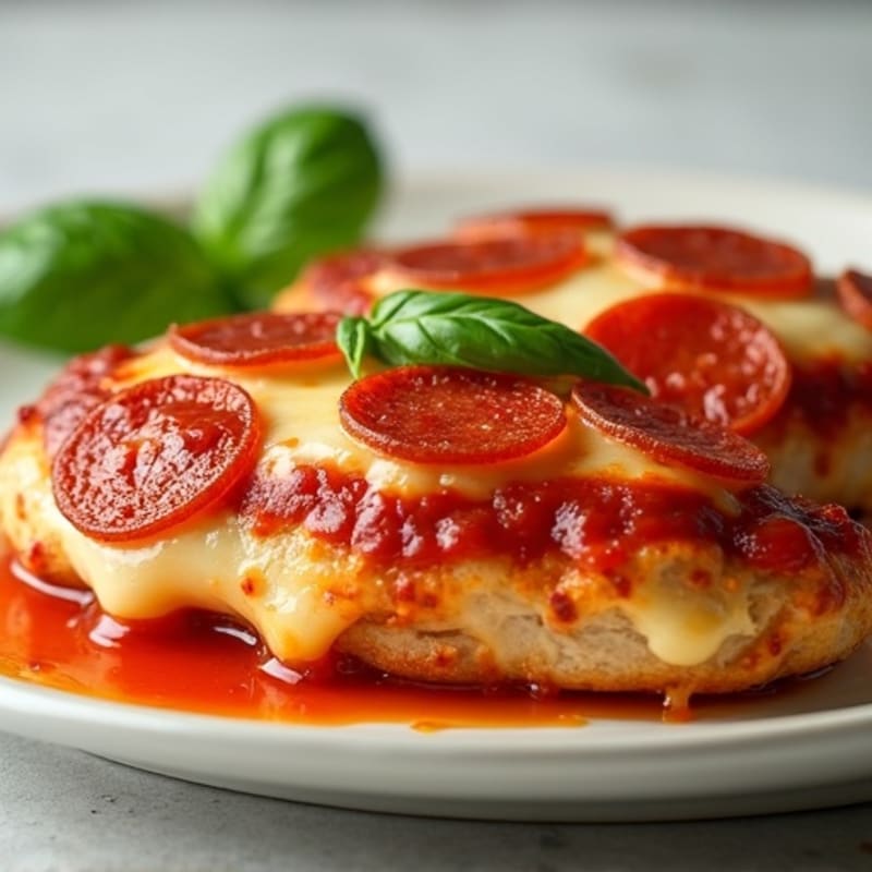 Cheese-Stuffed Chicken Pizza with Crispy Turkey Pepperoni