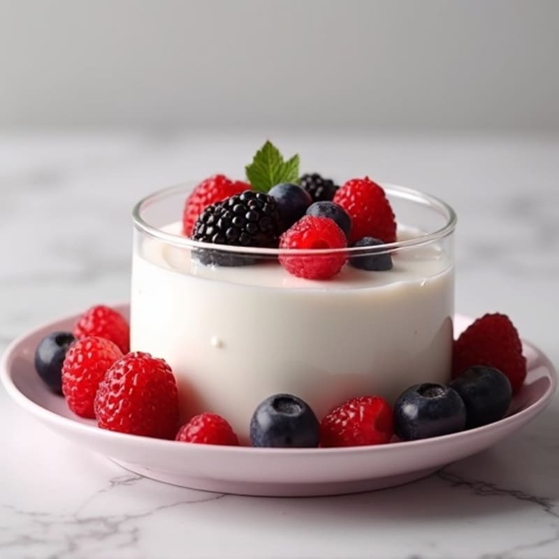 Creamy Greek Yogurt Protein Mousse with Mixed Berries