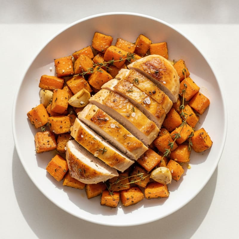 Garlic Herb Roasted Chicken with Root Vegetables
