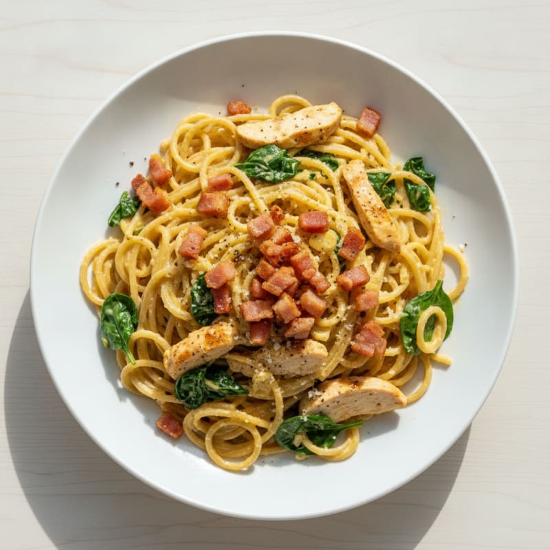 Classic Carbonara with Crispy Pancetta