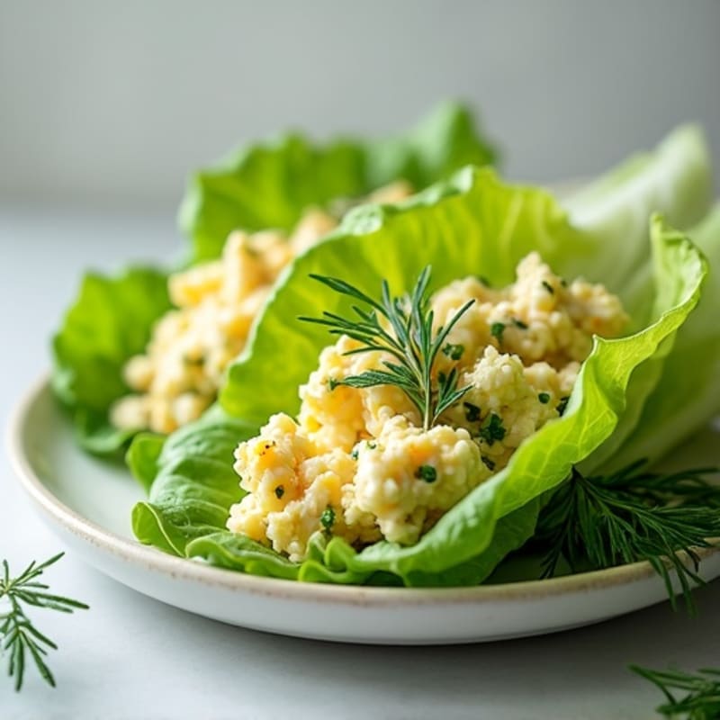 Fresh Herb-Loaded Egg Salad Lettuce Wrap