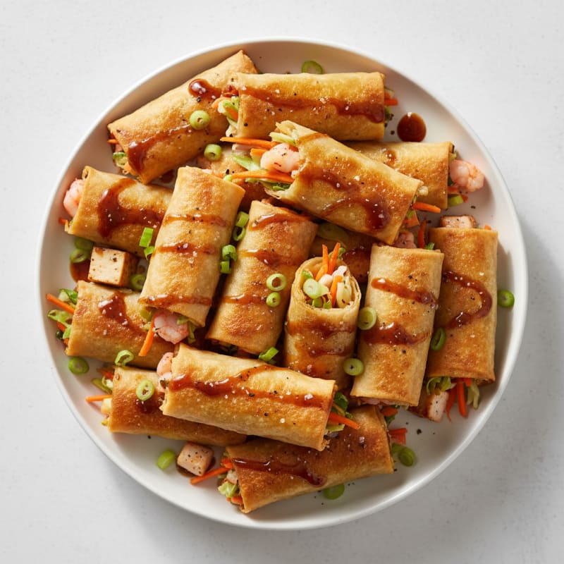 Crispy Baked Vegetable Spring Rolls