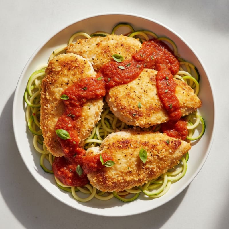 Parmesan-Crusted Chicken with Marinara