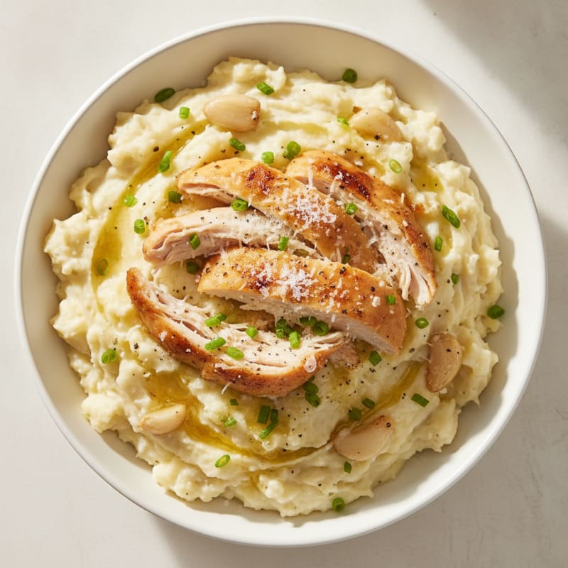 Protein-Packed Buttery Garlic Mashed Potato Bowl