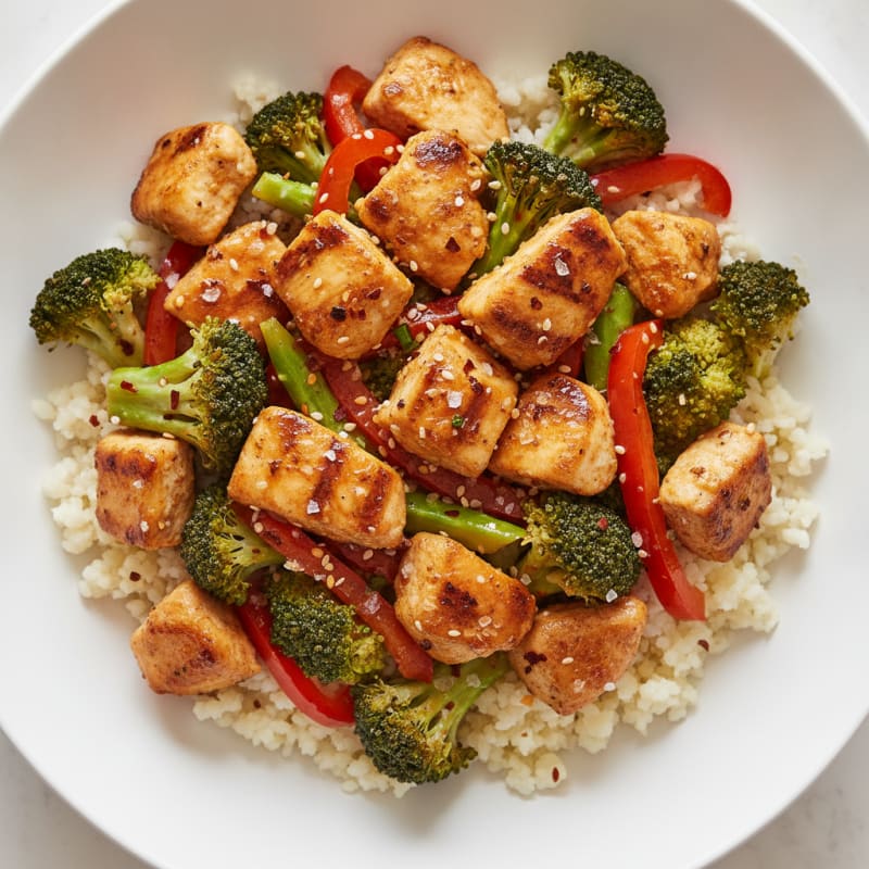 Honey-Garlic Chicken and Broccoli Bowl