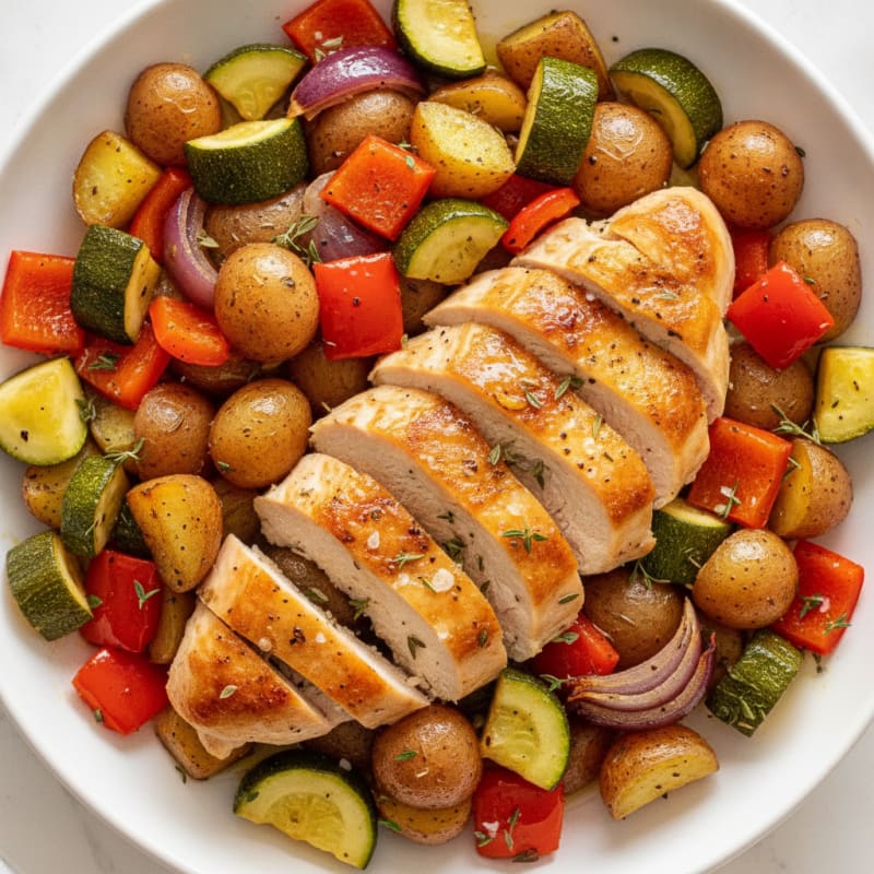 Herb-Roasted Mediterranean Chicken and Vegetables