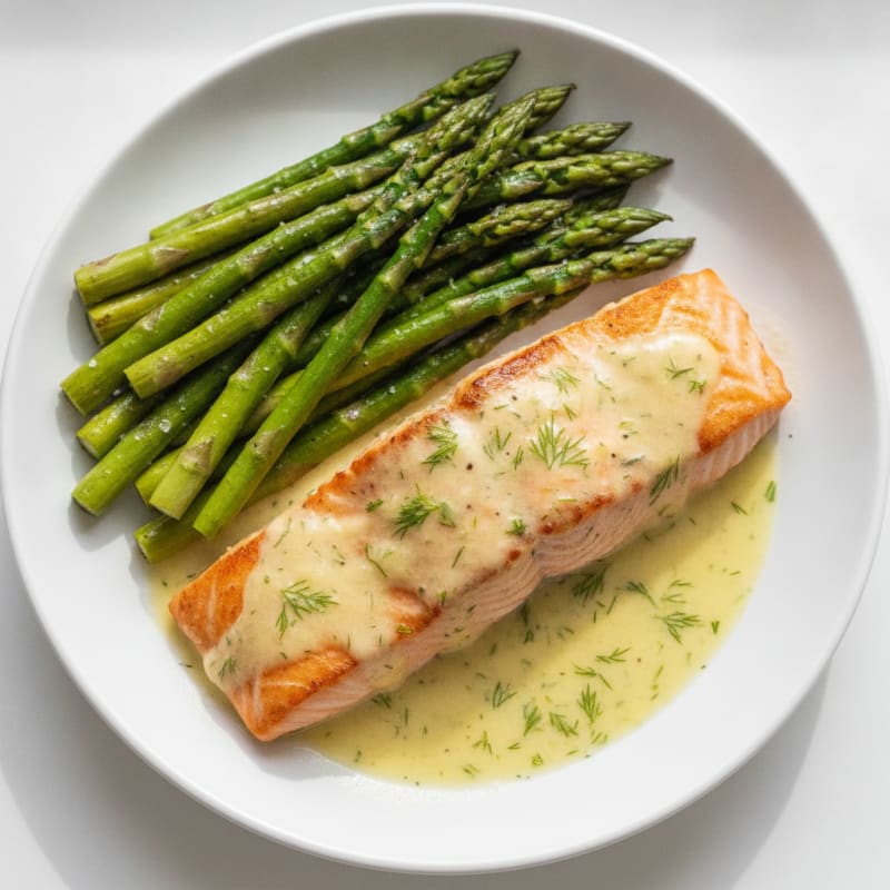 Pan-Seared Salmon with Lemon-Dill Sauce