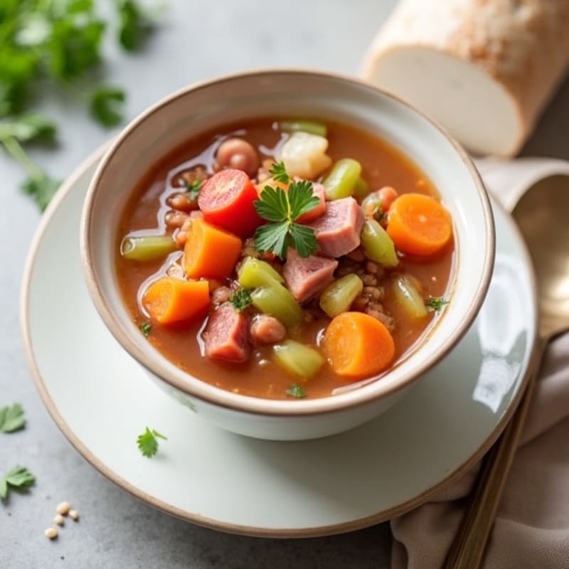 Wholesome Smoked Ham and Bean Soup