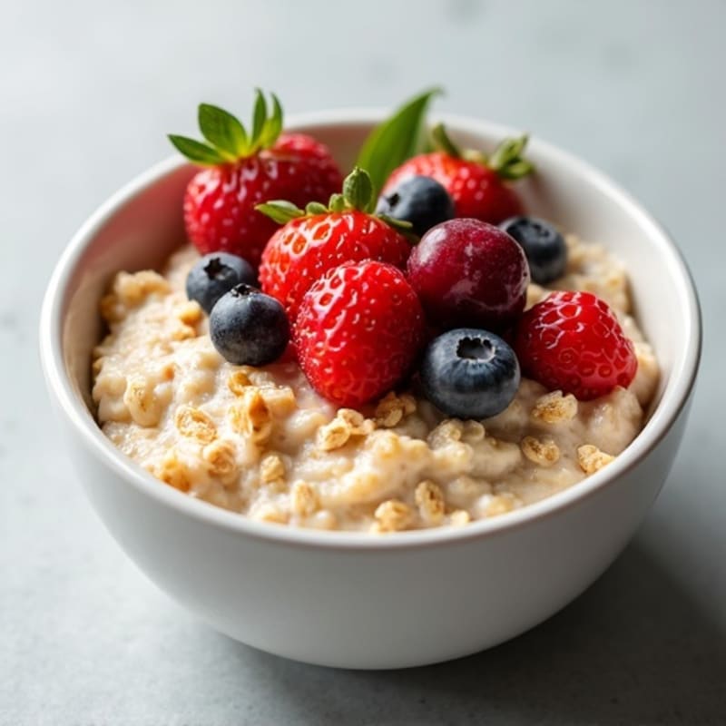 Creamy Protein Oatmeal with Fresh Berries
