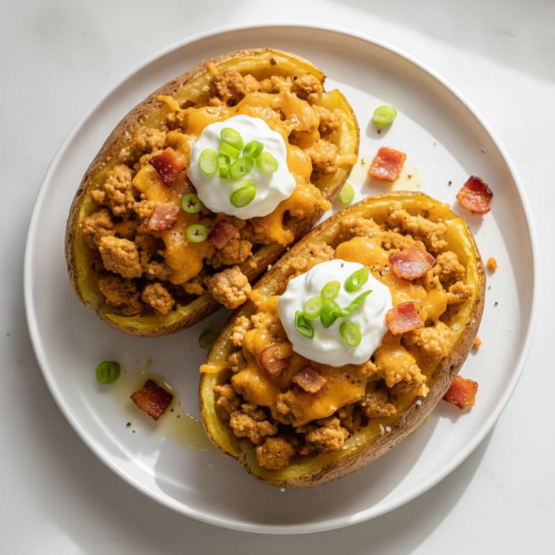 Bacon Cheddar Stuffed Potatoes