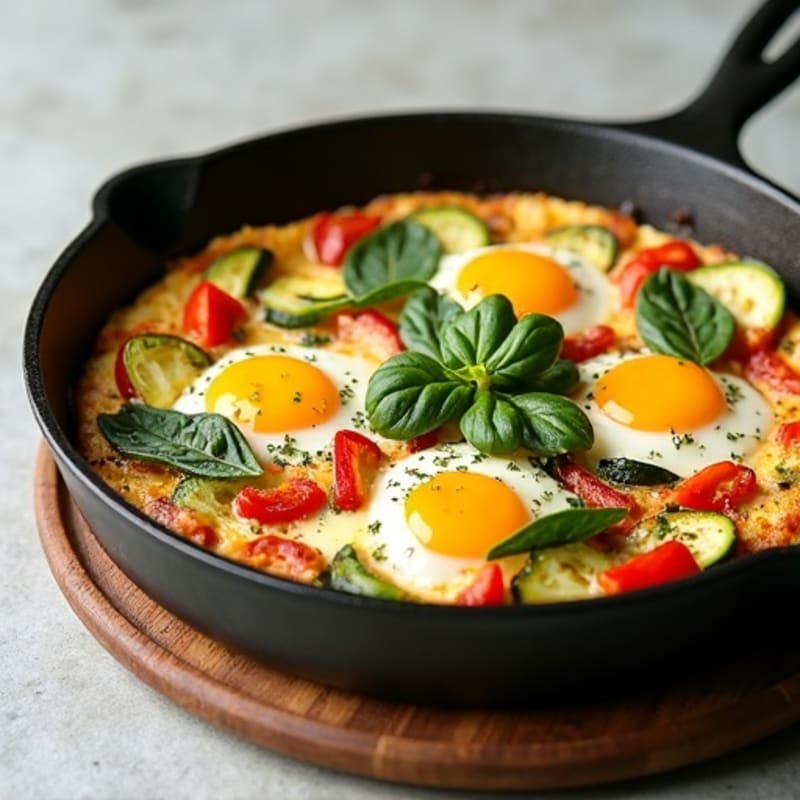 Herb-Roasted Vegetable and Goat Cheese Frittata