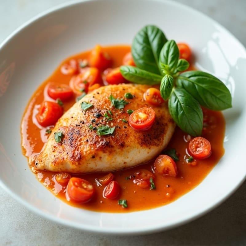Skillet Chicken with Creamy Spiced Tomato Sauce
