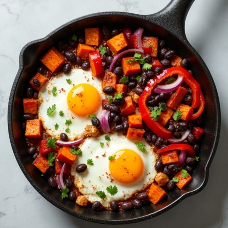 Budget-Friendly Black Bean Sweet Potato Skillet