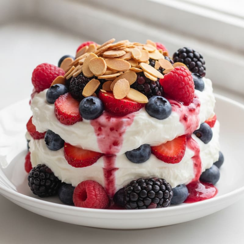 Greek Yogurt Protein Parfait with Mixed Berries