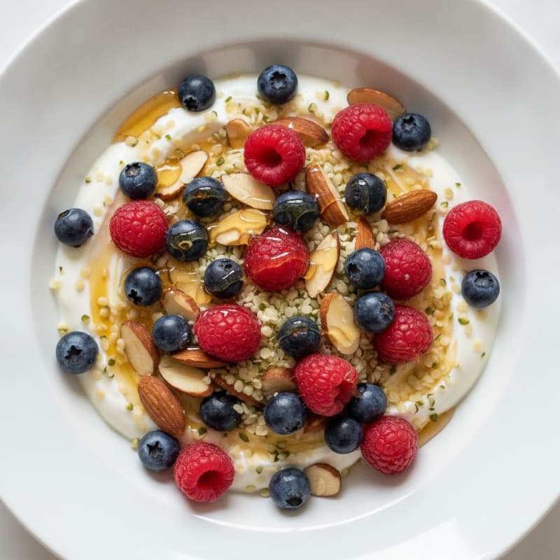 Creamy Yogurt with Berries and Honey
