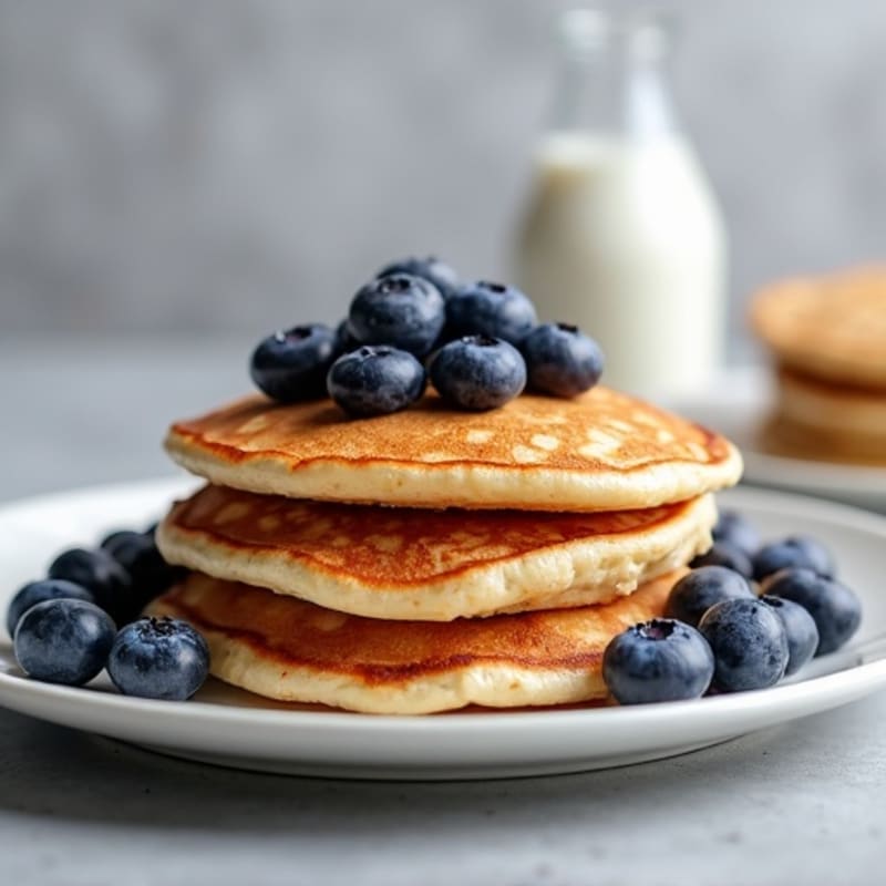 Fluffy Protein Blueberry Pancakes