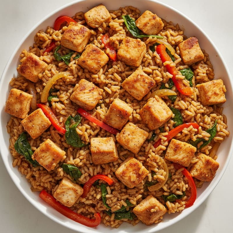 Savory Chicken and Brown Rice Skillet