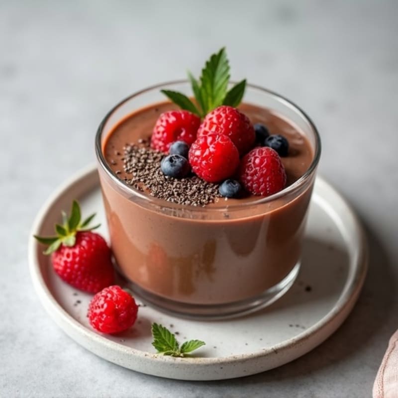 Silky Chocolate Protein Pudding with Greek Yogurt