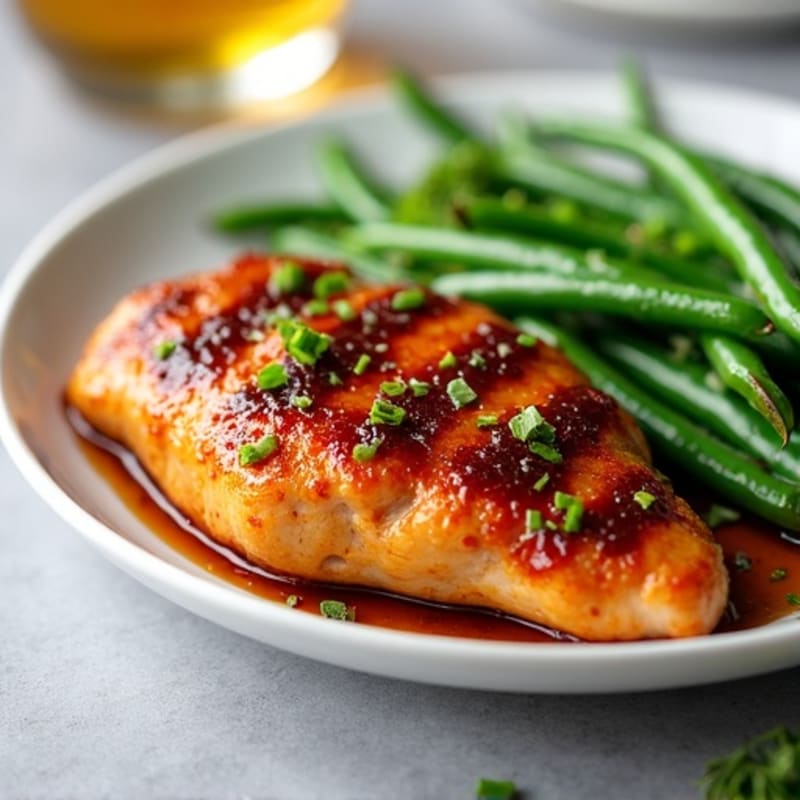 Crispy Baked Teriyaki Chicken with Roasted Green Beans