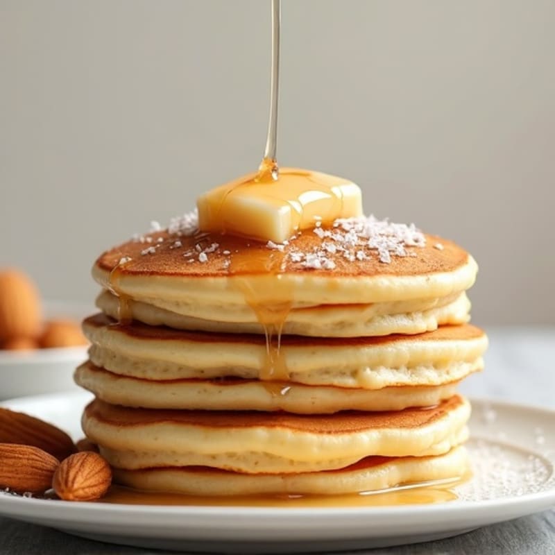 Fluffy Almond-Vanilla Protein Pancakes