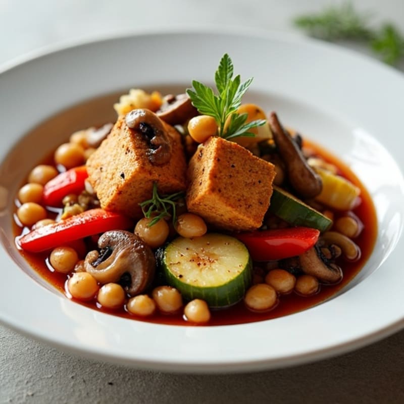 Rich Red Wine Mushroom and Vegetable Braise