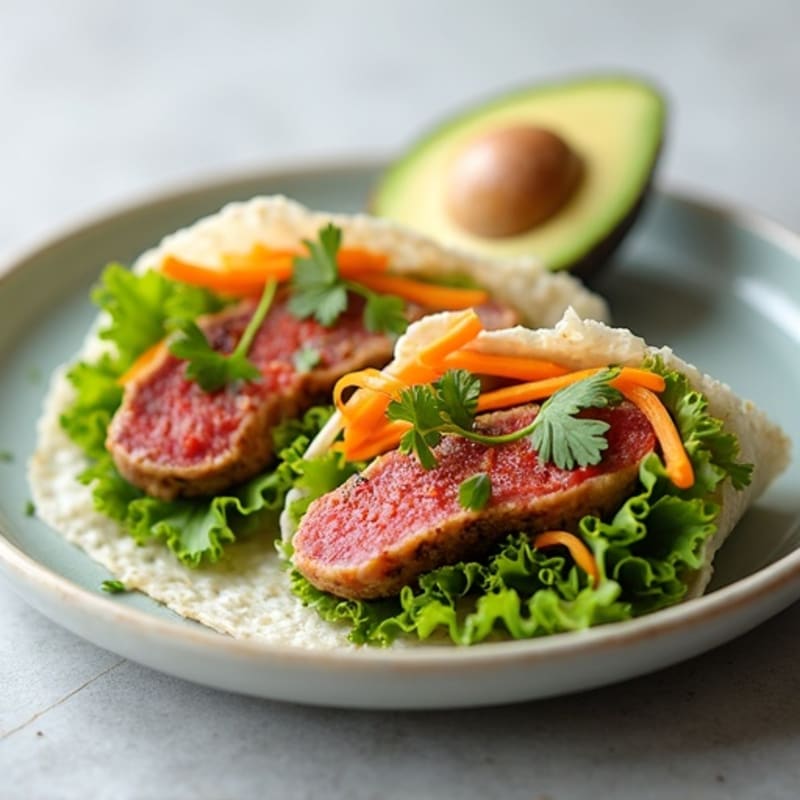 Spicy Seared Tuna Rice Wrap