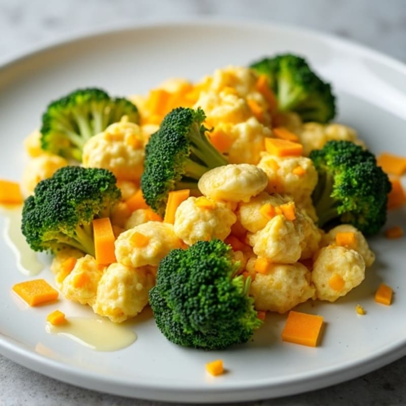 Turkey Egg White Scramble with Broccoli and Cheddar