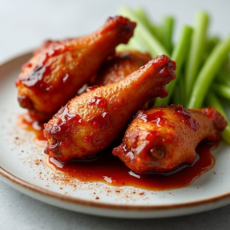 Crispy Baked Spicy BBQ Chicken Wings