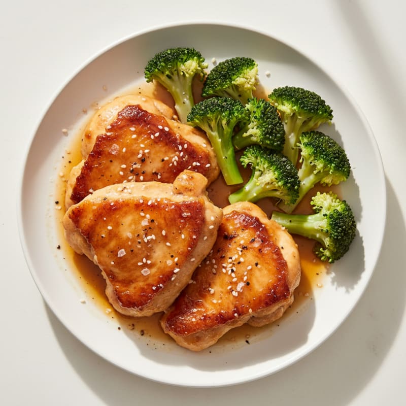 Crispy Honey-Garlic Chicken Thighs