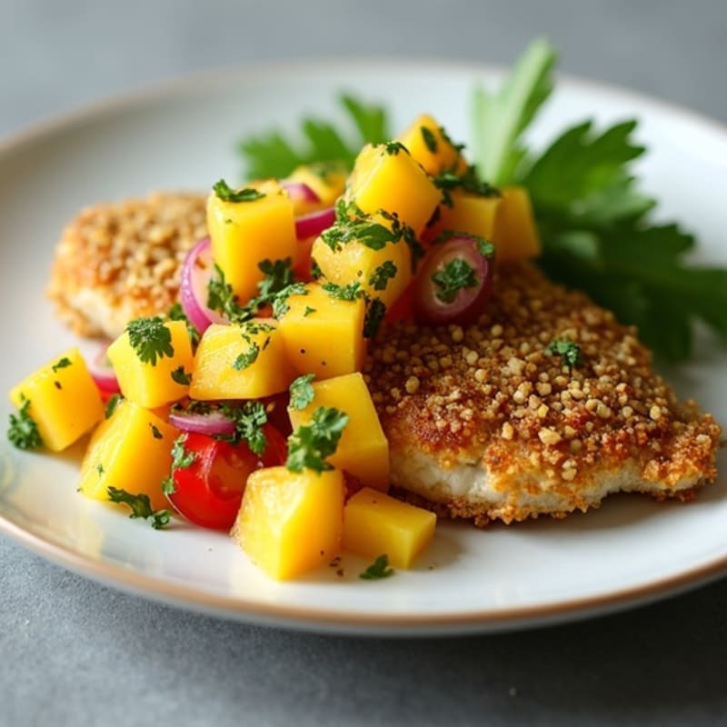 Crispy Pistachio-Crusted Mahi Mahi with Mango Salsa