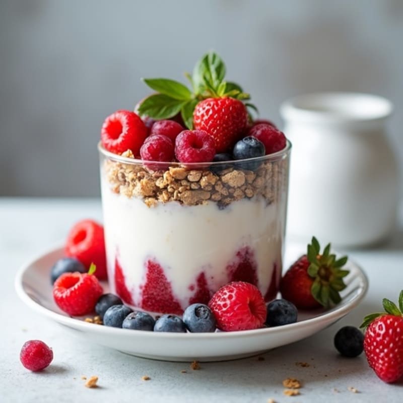 Creamy Greek Yogurt Parfait with Mixed Berries and Chia Seeds