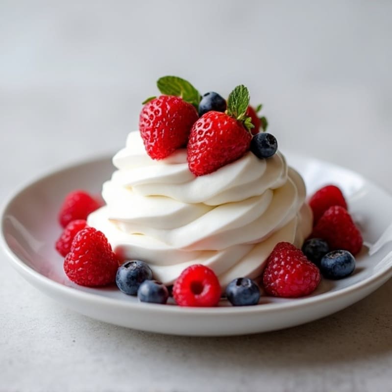 Silky Greek Yogurt with Protein Powder and Fresh Berries