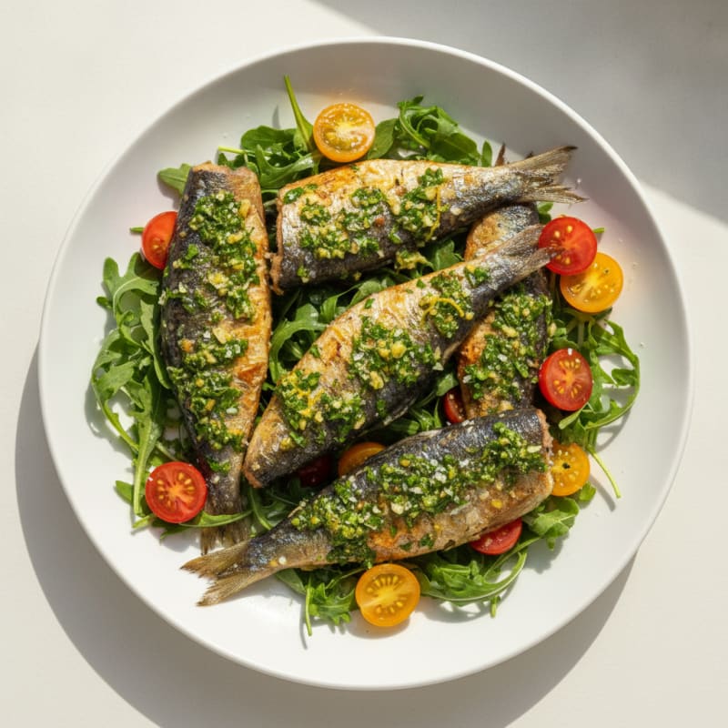 Pan-Seared Sardines with Lemon-Herb Gremolata