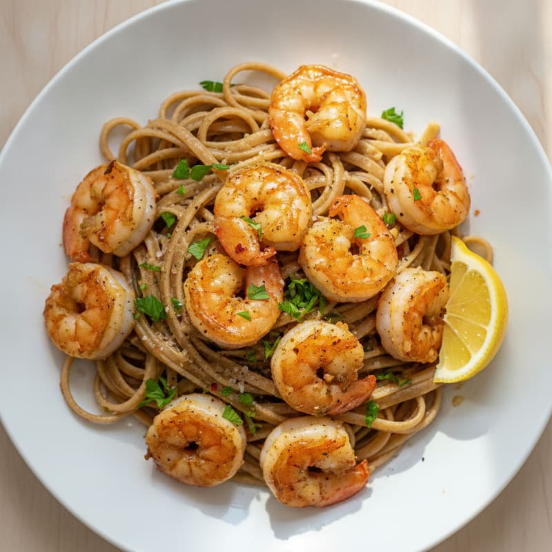 Garlic Butter Shrimp Scampi with Linguine