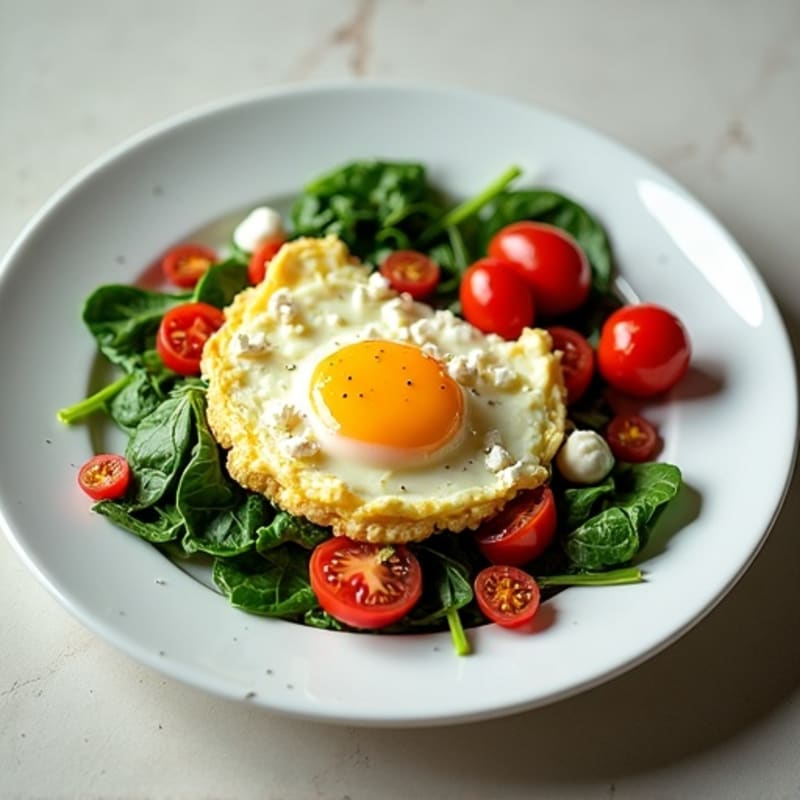 Protein-Packed Spinach and Feta Egg White Scramble