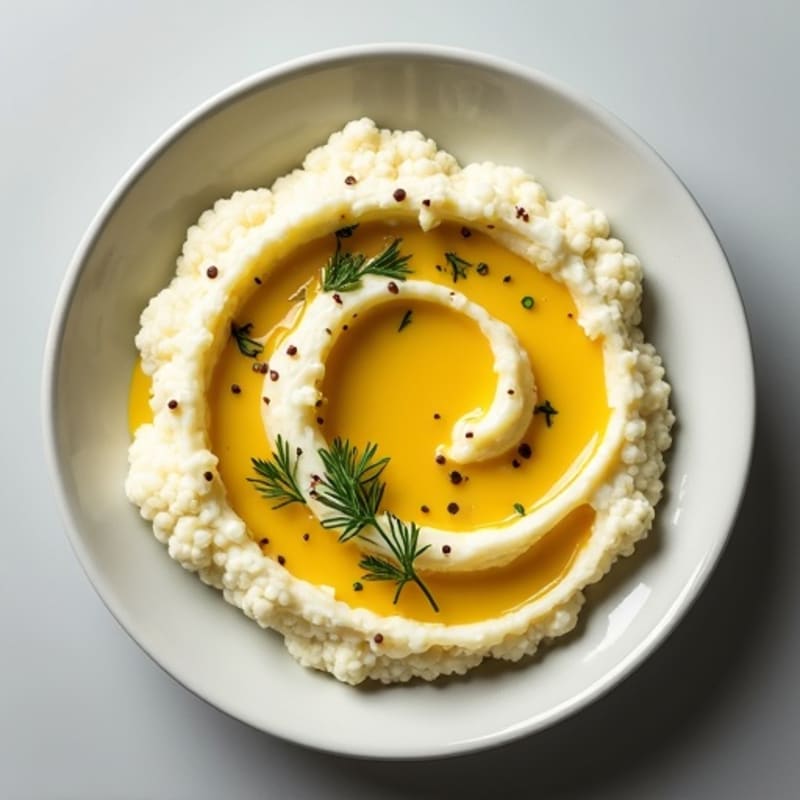 Creamy Cauliflower Mash with Roasted Garlic