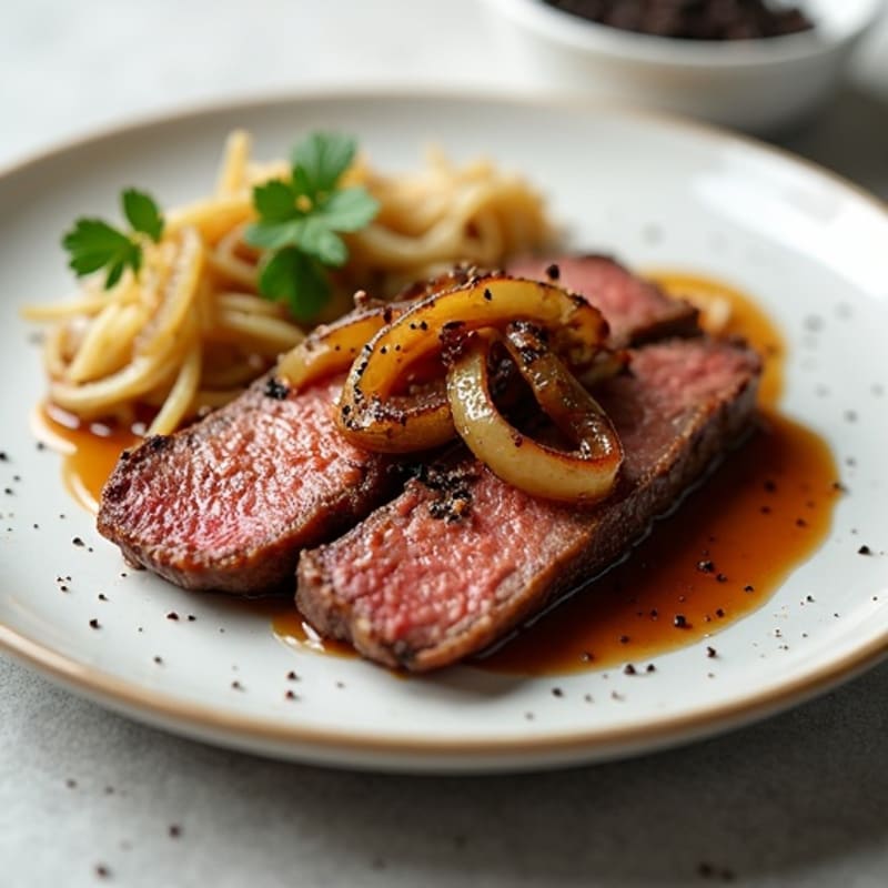 Crispy Pan-Seared Liver with Caramelized Onions