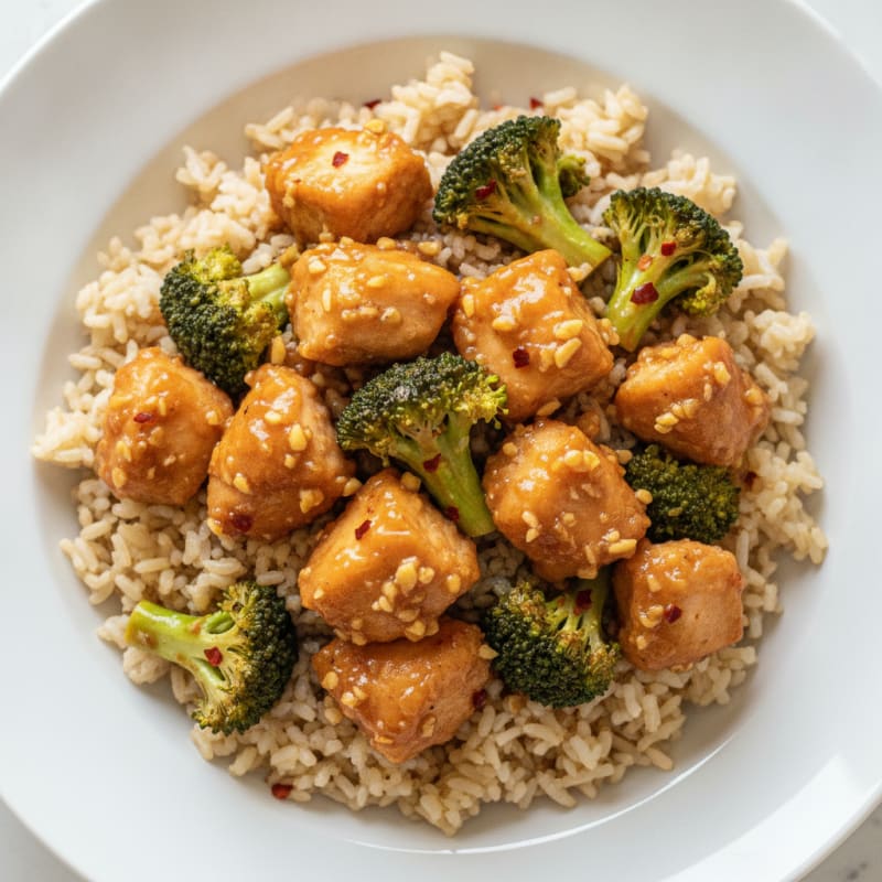 General Tso's Chicken with Broccoli