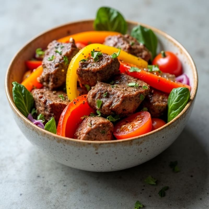 Lean Sirloin Philly Bowl with Bell Peppers