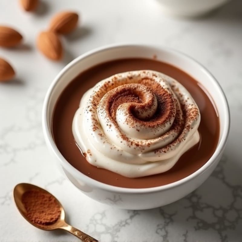 Chocolate Protein Greek Yogurt with Almond Butter Swirl