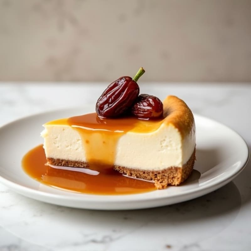 Protein-Packed Greek Yogurt Cheesecake with Date Caramel Drizzle